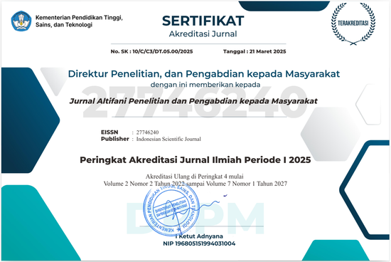 Sertifikat Sinta Altifani